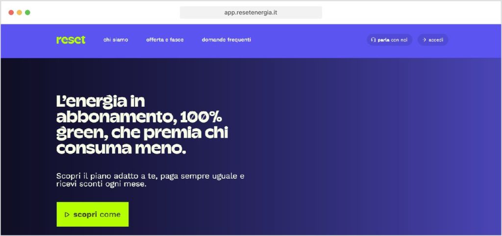 bottone accedi su home page